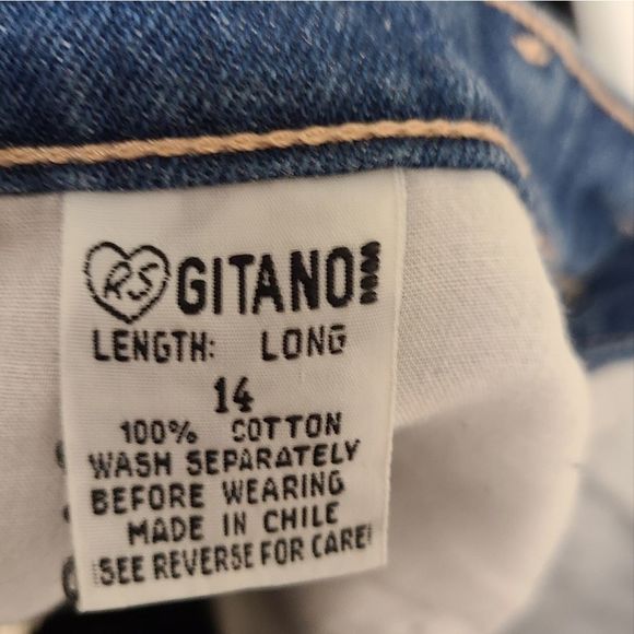 Vintage 80's Gitano High Waisted Jeans 14 Long - Picture 7 of 7